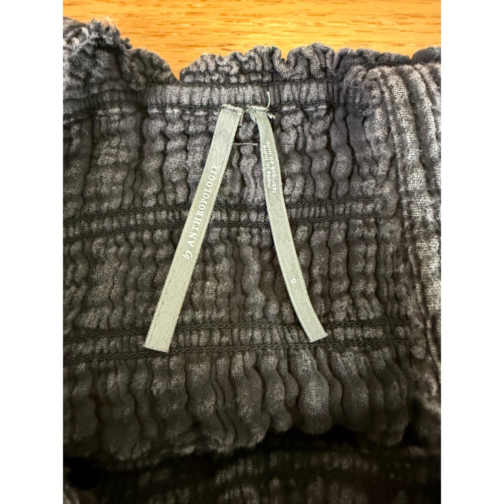 Anthropologie Charcoal Crinkle Midi Dress - Picture 4 of 8